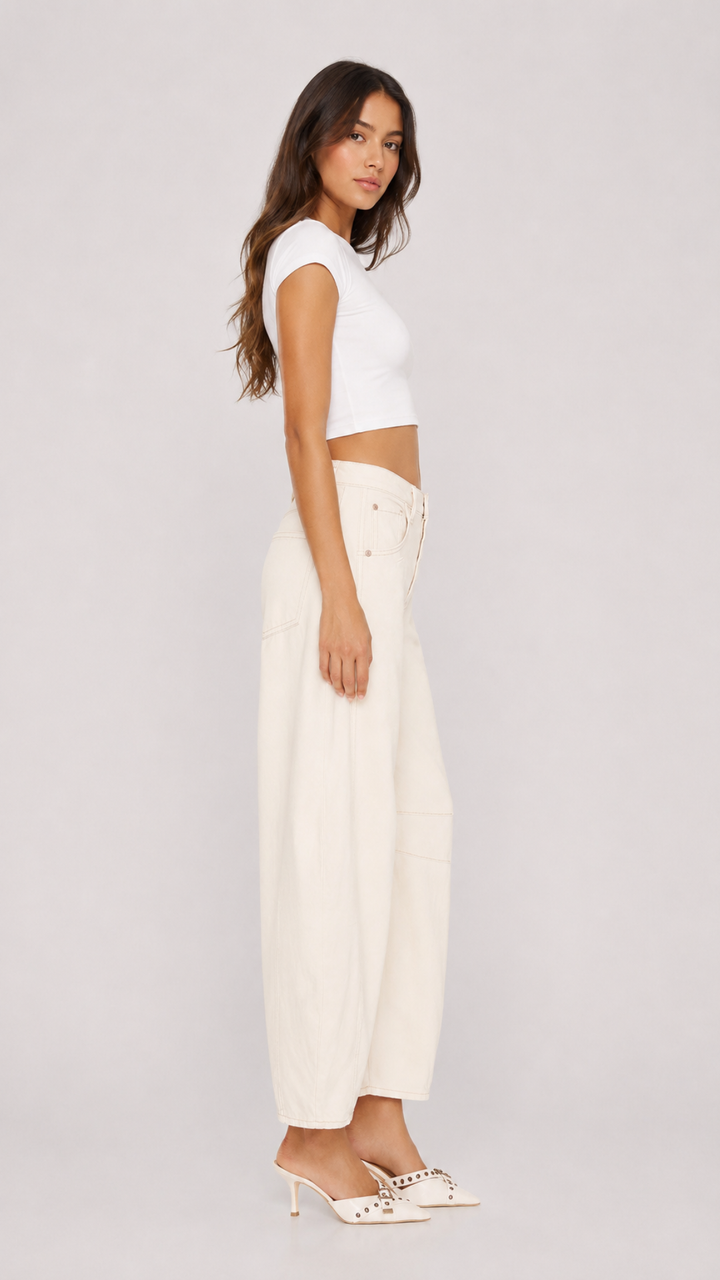 Cream Flow Jeans
