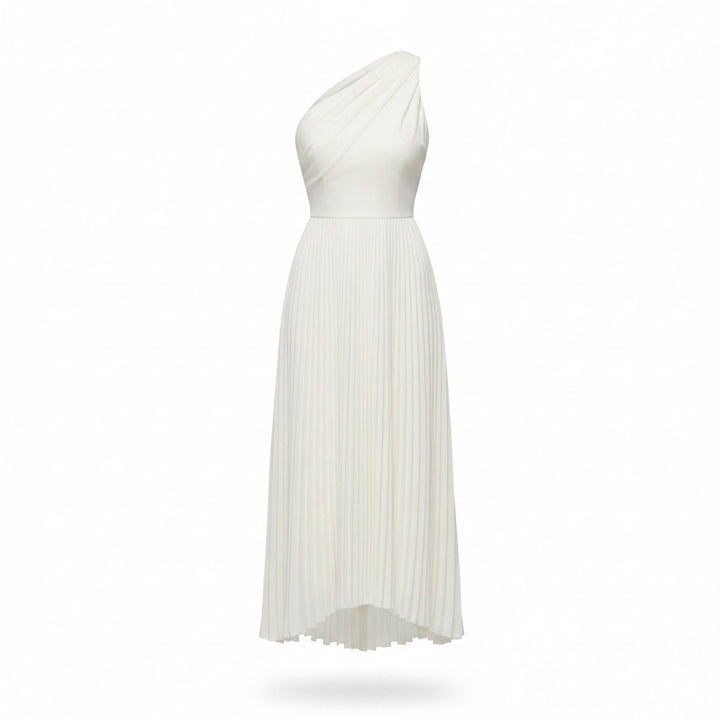 Élégance Plissee Kleid – Ivory