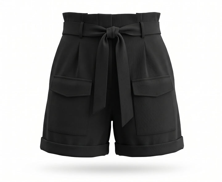 NOA Paperbag Shorts – Black