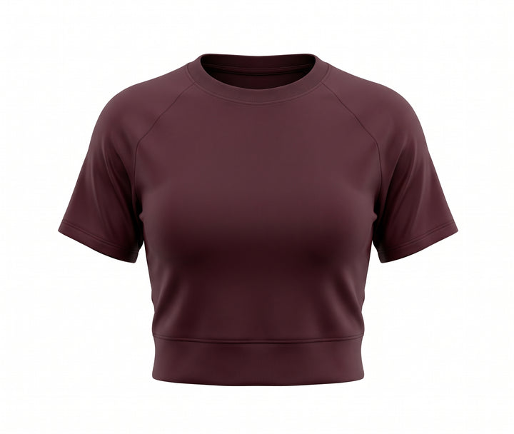 NOVA Crop Tee – Merlot