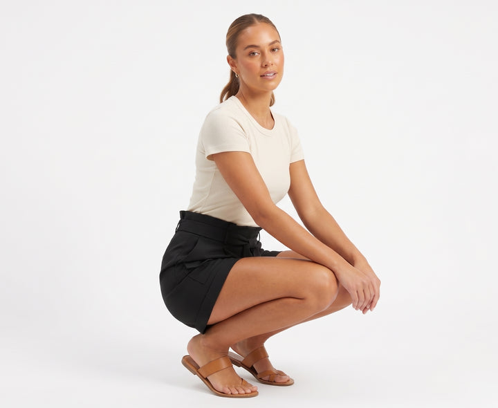 NOA Paperbag Shorts – Black