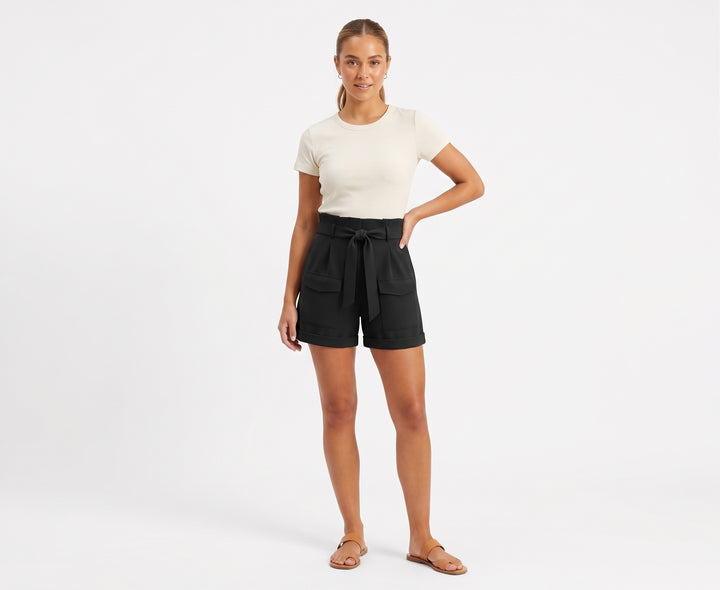 NOA Paperbag Shorts – Black