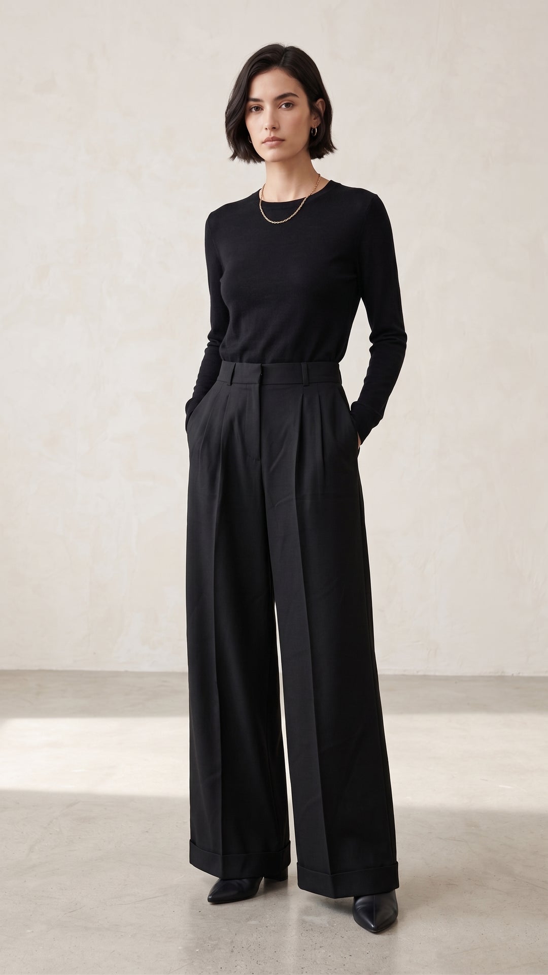 RIVA Wide Leg Pants – Black