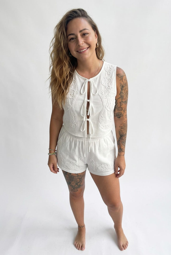 Boho Bliss Set – Besticktes Zweiteiler-Set