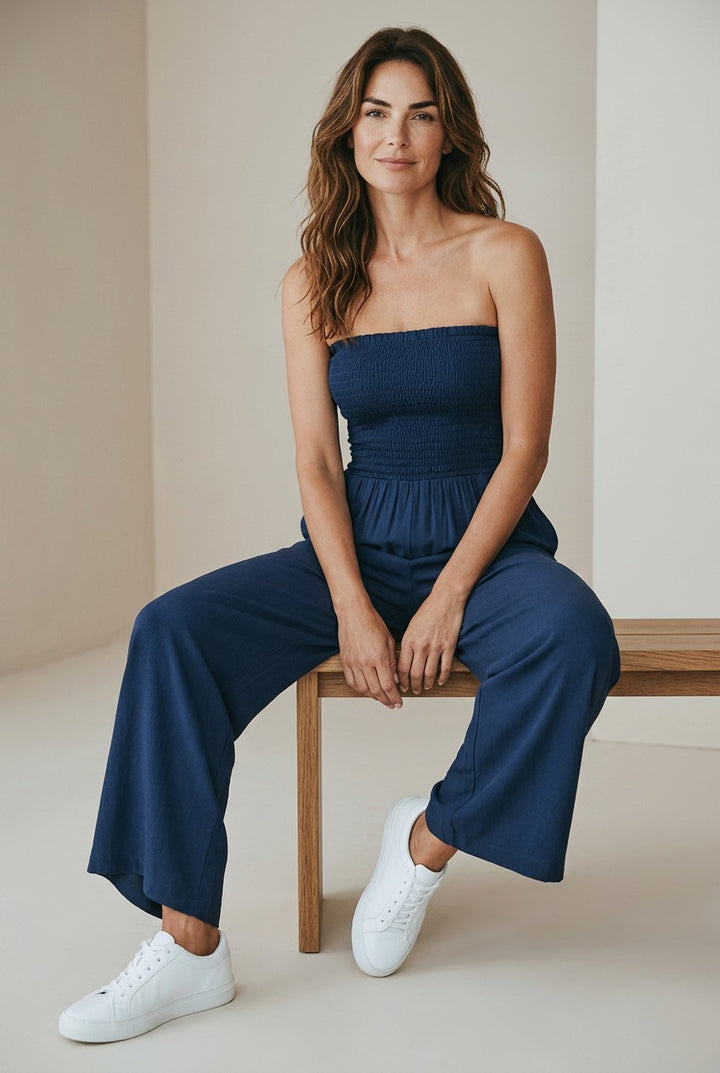 Luna Navy Jumpsuit