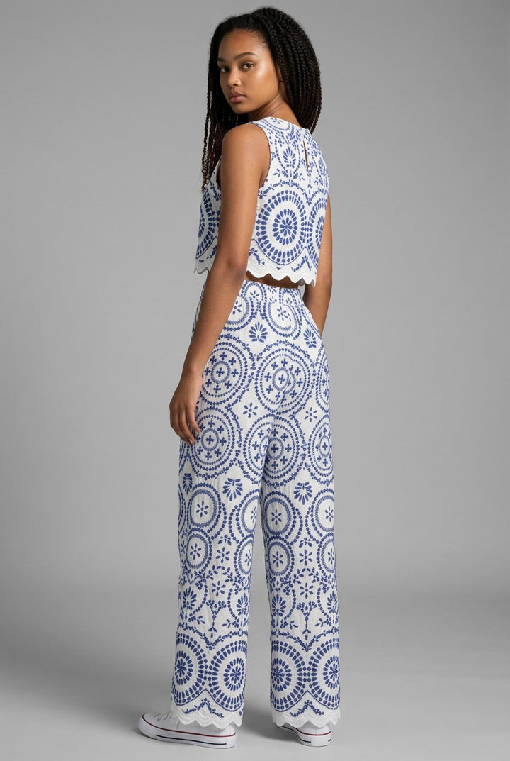 Santorini Chic Set – Besticktes Zweiteiler-Set