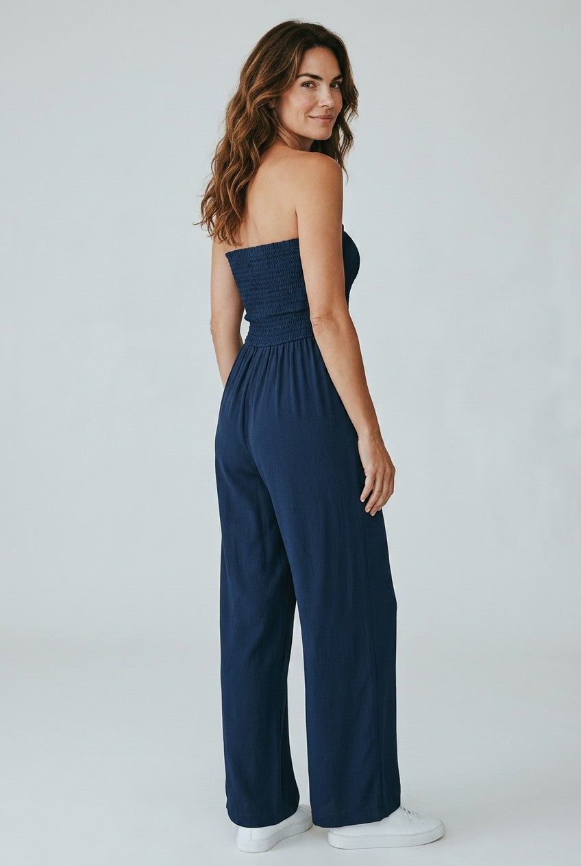 Luna Navy Jumpsuit