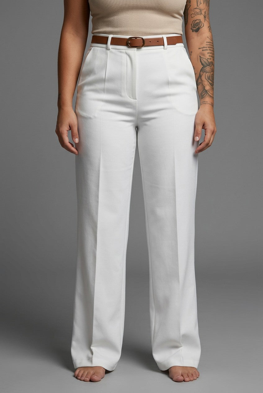 Pure Elegance – Stoffhose mit geradem Bein