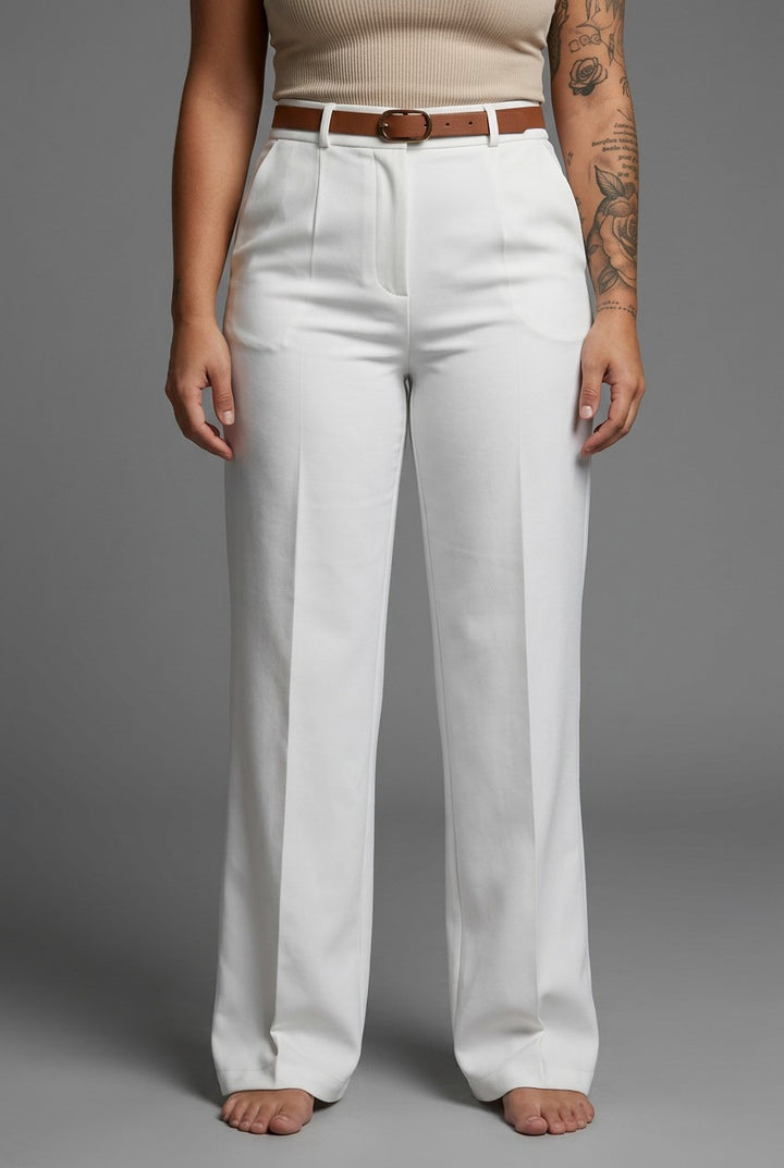 Pure Elegance – Stoffhose mit geradem Bein