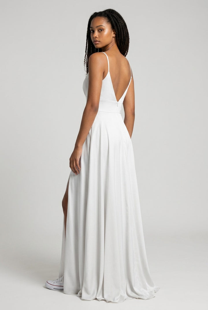 Luna Grace – Fließendes Maxikleid mit Beinschlitz