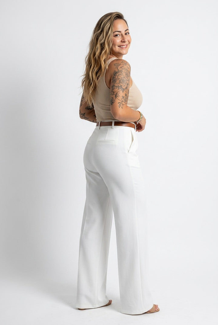 Pure Elegance – Stoffhose mit geradem Bein