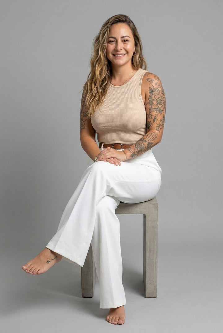 Pure Elegance – Stoffhose mit geradem Bein